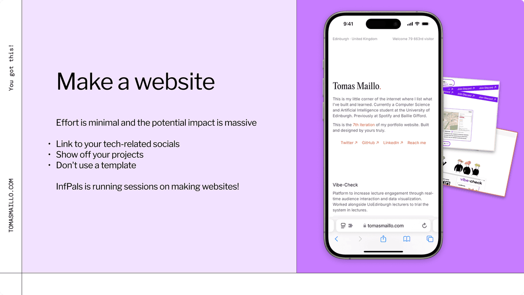 Slide 4 about internships